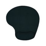 Uni MM1388 Tappetino per mouse ergonomico con poggiapolsi 240x210x20mm in gomma e tessuto nero