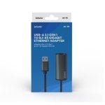 Adaptador Savio AK-55 USB-A 3.1 Gen 1 a RJ-45 Gigabit Ethernet 1000 Mbps 18cm Gris Mate Adaptador Savio AK-55 USB-A 3.1 Gen 1 a RJ-45 Gigabit Ethernet 1000 Mbps 18cm Gris Mate