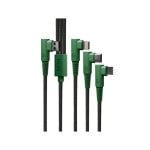 Cable Hune ECO Trenzado 1.2m 3A 3 en 1 Verde Bosque/Negro USB-A a Lightning/USB-C/Micro-USB Carga Rápida Cable Hune ECO Trenzado 1.2m 3A 3 en 1 Verde Bosque/Negro USB-A a Lightning/USB-C/Micro-USB Carga Rápida