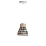 Lámpara de techo 7hSevenOn Kumiko aluminio malla ratán casquillo E27 A++ IP20