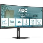 AOC CU34V5C/BK 34" VA UltraWide QHD 100Hz Altura Ajustable Altavoces MultiView Curvo USB-C