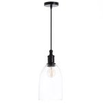Lámpara de techo O91 Elk metal negro y cristal diseño industrial A++ IP20