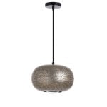 Lámpara de techo O91 Silesia dorada hierro perforado E27 A++ IP20 diseño industrial