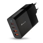 NGS BUD 100W Cargador de Pared con 2x Salidas USB-C (PD y PPS) y 2x Salidas USB-A QC 3.0 Negro