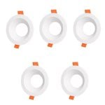 Aro empotrado JANDEI GU10/MR16 Ø88mm branco policarbonato pack 5