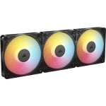 Lot de 3 ventilateurs à flux inversé Corsair RS120-R ARGB 120 mm PWM, noir Lot de 3 ventilateurs à flux inversé Corsair RS120-R ARGB 120 mm PWM, noir