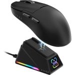 Ratón Ajazz inalámbrico 42000 DPI ultraligero base magnética pantalla RGB Ratón Ajazz inalámbrico 42000 DPI ultraligero base magnética pantalla RGB