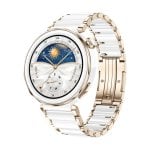 Huawei WATCH GT5 Pro Smartwatch 42 mm GPS AMOLED Weiß + Titanarmband + IP69K-beständig