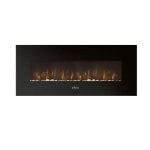 Chimenea eléctrica Purline CHE-500 2000W mural negra 8 colores LED ultrafina mando