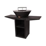 Barbacoa Purline EFP57 acero corten o negro, placa circular 60 cm, carbón/leña/pellets Barbacoa Purline EFP57 acero corten o negro, placa circular 60 cm, carbón/leña/pellets