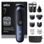 Aparador Braun AIO7540 Preto/Azul 14 comprimentos 120min Resistente à Água 11 Acessórios Aparador Braun AIO7540 Preto/Azul 14 comprimentos 120min Resistente à Água 11 Acessórios
