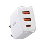 Cargador compacto Baseus CCXJ-E02 20W USB-C/USB-A carga rápida QC 3.0/PD 3.0 Blanco Cargador compacto Baseus CCXJ-E02 20W USB-C/USB-A carga rápida QC 3.0/PD 3.0 Blanco
