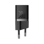 Chargeur mini USB-C Baseus GaN5 30 W, charge rapide, protection multiple, noir