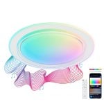 Ksix Sfera Plafond Smartled, Design Redondo, Altifalante, Rgbic + Cct, Ø49x8cm, 4500 Lm, 34,9 W, App Tuya, Branco Ksix Sfera Plafond Smartled, Design Redondo, Altifalante, Rgbic + Cct, Ø49x8cm, 4500 Lm, 34,9 W, App Tuya, Branco