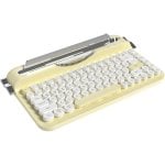 Teclado de membrana AJAZZ AF84 Layout US inalámbrico retro soporte integrado amarillo Teclado de membrana AJAZZ AF84 Layout US inalámbrico retro soporte integrado amarillo
