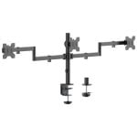 Support de table AISENS DT27TSR-281 pour 3 écrans, acier, VESA 100x100, 10 kg par bras