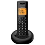 Téléphone DECT Alcatel, écran 2 lignes, noir, 50 contacts, 10 h d'autonomie en communication