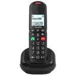 Téléphone sans fil Alcatel blanc avec répondeur, écran rétroéclairé, 100 contacts