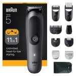 Máquina de Cortar Cabelo Sem Fio Braun 14 Níveis 120min Autonomia Carregamento Rápido Preto/Cinza