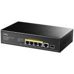 Cudy Gigabit Switch, 5 RJ-45-Ports, 1 SFP, PoE+ 120 W, Rackmontage, Metall, lüfterlos