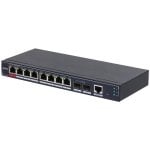 Dahua SG4010P-2F 8xRJ45 Gigabit 2xSFP PoE L2 Management Lüfterloser schwarzer Switch Dahua SG4010P-2F 8xRJ45 Gigabit 2xSFP PoE L2 Management Lüfterloser schwarzer Switch
