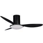 Ventilador de techo Fm Calefacción 132cm negro con luz integrada, mando a distancia y temporizador Ventilador de techo Fm Calefacción 132cm negro con luz integrada, mando a distancia y temporizador