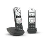 Gigaset Analoges Schnurlostelefon mit zwei Mobilteilen, Schwarz/Silber, Freisprecheinrichtung, Anrufbeantworter, 20min ECO Gigaset Analoges Schnurlostelefon mit zwei Mobilteilen, Schwarz/Silber, Freisprecheinrichtung, Anrufbeantworter, 20min ECO