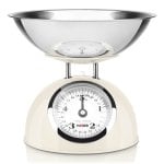 Haeger mechanische Küchenwaage, 5 kg, abnehmbare Schüssel, Stahl und Creme Haeger mechanische Küchenwaage, 5 kg, abnehmbare Schüssel, Stahl und Creme