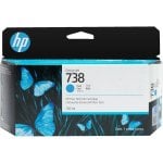Cartouche d'encre cyan HP DesignJet 738 130 ml d'origine T850 T950, pack individuel