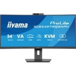 iiyama ProLite XCB3497WQSNPH-B1 34" VA UltraWide QHD 120Hz FreeSync Premium Curvo USB-C Webcam iiyama ProLite XCB3497WQSNPH-B1 34" VA UltraWide QHD 120Hz FreeSync Premium Curvo USB-C Webcam