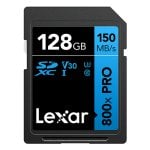 Carte SD Lexar hautes performances 800xPRO 128 Go UHS-I 150 Mo/s V30 U3 résistante Carte SD Lexar hautes performances 800xPRO 128 Go UHS-I 150 Mo/s V30 U3 résistante