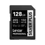 Lexar Professional SILVER PLUS 128 GB UHS-I U3 V30 205 MB/s widerstandsfähige SD-Karte Lexar Professional SILVER PLUS 128 GB UHS-I U3 V30 205 MB/s widerstandsfähige SD-Karte