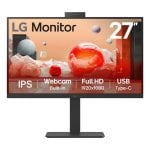 Écran LG 27″ FHD 100 Hz IPS Webcam Haut-parleurs USB-C RJ45 Ergonomie Pro