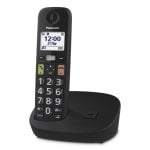 Téléphone sans fil DECT Panasonic KX-TGU110EXB, 100 entrées, écran 1,8", noir