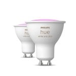 Ampoule LED Philips Hue GU10 4,2 W à intensité variable RGBW Bluetooth Zigbee, lot de 2 Ampoule LED Philips Hue GU10 4,2 W à intensité variable RGBW Bluetooth Zigbee, lot de 2