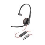 Auriculares Poly con cable USB-C y USB-A Micrófono Monoaural Supraaural Auriculares Poly con cable USB-C y USB-A Micrófono Monoaural Supraaural