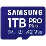 Scheda microSDXC Samsung PRO Plus da 1 TB e 180 MB/s UHS-I Classe 10 V30 A2 blu + adattatore SD Scheda microSDXC Samsung PRO Plus da 1 TB e 180 MB/s UHS-I Classe 10 V30 A2 blu + adattatore SD
