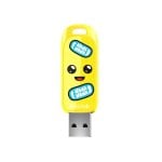 Clé USB 3.2 Gen 1 SanDisk 128 Go, jaune, sans capuchon, 130 Mo/s
