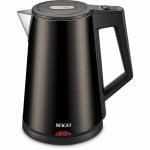 Hervidor de Agua Sogo Deluxe Triple Capa 1,7L Acero Inoxidable Negro Apagado Automático Hervidor de Agua Sogo Deluxe Triple Capa 1,7L Acero Inoxidable Negro Apagado Automático