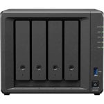Synology NAS 16 GB AMD R1600 4 baías SATA 10 GbE Desktop preto Dual RJ-45 RAID Synology NAS 16 GB AMD R1600 4 baías SATA 10 GbE Desktop preto Dual RJ-45 RAID
