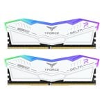 Équipe Groupe T-FORCE DELTA RGB DDR5 6000 MHz 32 Go 2 x 16 Go CL38 Double AMD EXPO et Intel XMP Blanc