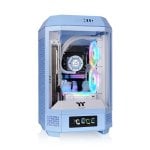 Thermaltake Mini Tower, blau, SPCC, LCD-Bildschirm, Seitenfenster, Mini-ITX