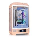 Thermaltake Micro Tower PC-Gehäuse SPCC Peach, gehärtetes Glas, 4 x USB-Audio