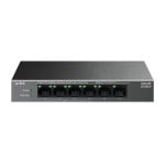 TP-Link 6-Port Fast Ethernet Switch mit 4 PoE-Ports, 47,76 W lüfterloses QoS, Wandmontage