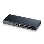 Zyxel 8-Port Gigabit Ethernet L2 16 Gbit/s QoS Rack-Mount Managed Switch, Schwarz