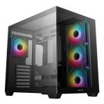 Boîtier tour ATX DeepCool CG530 4F noir en verre trempé, 4 ventilateurs, 285 x 440 x 399 mm
