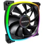 Ventilateur supplémentaire hexagonal Montech AX140 PWM 140 mm 1 600 tr/min RGB, patins anti-vibrations Ventilateur supplémentaire hexagonal Montech AX140 PWM 140 mm 1 600 tr/min RGB, patins anti-vibrations
