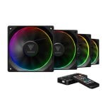 Confezione da 4 ventole supplementari Gamdias Aeolus M3 RGB da 120 mm e 2000 giri/min con unità ARGB PWM Confezione da 4 ventole supplementari Gamdias Aeolus M3 RGB da 120 mm e 2000 giri/min con unità ARGB PWM