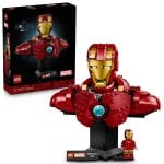 Busto Iron Man MK4 Lego 76327 436 piezas minifigura base expositora adultos Marvel Busto Iron Man MK4 Lego 76327 436 piezas minifigura base expositora adultos Marvel