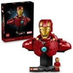 Busto Iron Man MK4 Lego 76327 436 piezas minifigura base expositora adultos Marvel